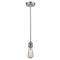 Bare Bulb Mini Pendant shown in the Satin Nickel finish