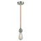 Bare Bulb Mini Pendant shown in the Satin Nickel finish