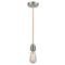 Bare Bulb Mini Pendant shown in the Satin Nickel finish