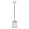 Canton Mini Pendant shown in the White finish with a Seedy shade