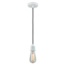 Bare Bulb Mini Pendant shown in the White finish