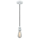 Bare Bulb Mini Pendant shown in the White finish