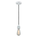 Bare Bulb Mini Pendant shown in the White finish