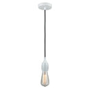 Bare Bulb Mini Pendant shown in the White finish