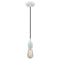 Bare Bulb Mini Pendant shown in the White finish