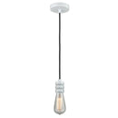 Bare Bulb Mini Pendant shown in the White finish