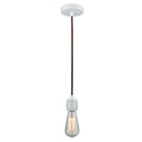 Bare Bulb Mini Pendant shown in the White finish