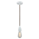 Bare Bulb Mini Pendant shown in the White finish