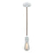 Bare Bulb Mini Pendant shown in the White finish