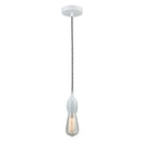 Bare Bulb Mini Pendant shown in the White finish