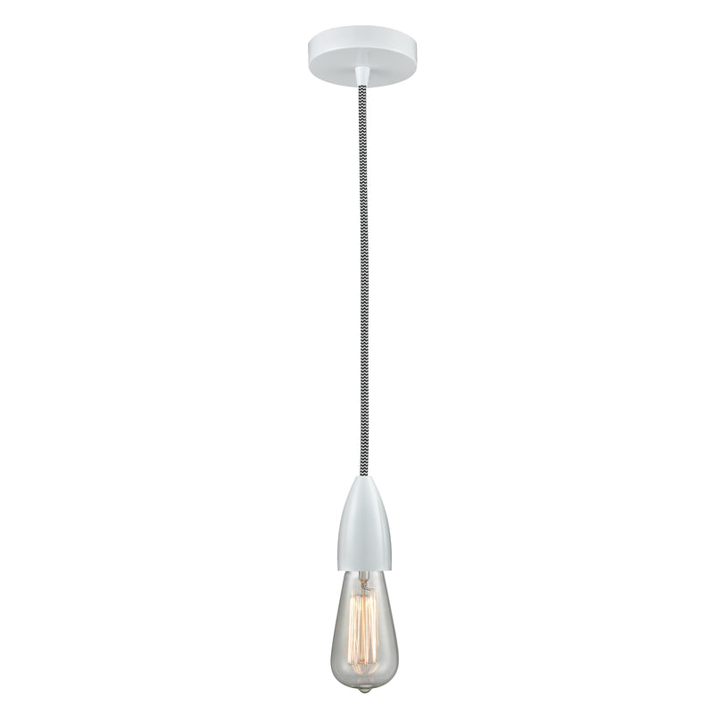 Bare Bulb Mini Pendant shown in the White finish