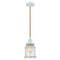 Canton Mini Pendant shown in the White finish with a Seedy shade