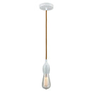 Bare Bulb Mini Pendant shown in the White finish