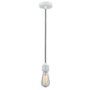 Bare Bulb Mini Pendant shown in the White finish