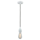 Bare Bulb Mini Pendant shown in the White finish