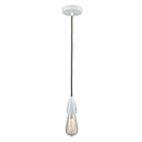 Bare Bulb Mini Pendant shown in the White finish