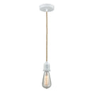 Bare Bulb Mini Pendant shown in the White finish