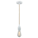 Bare Bulb Mini Pendant shown in the White finish