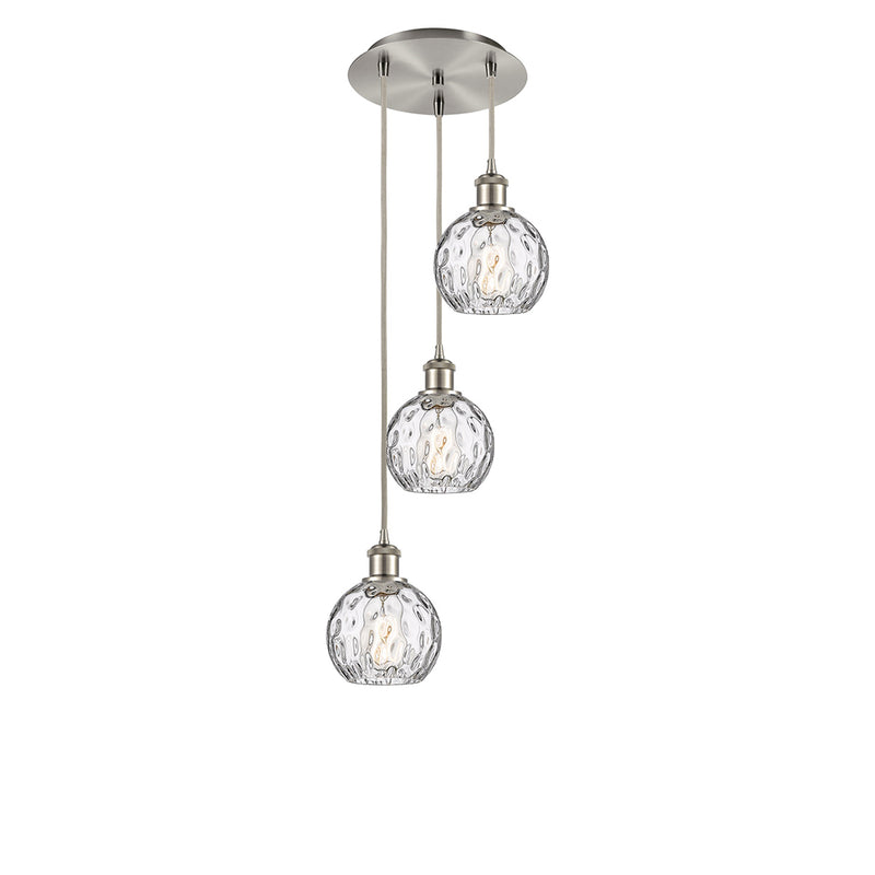 Innovations Lighting Athens Water Glass 3 Light 16" Multi-Pendant 113B-3P-SN-G1215-6