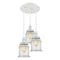 Canton Multi-Pendant shown in the White finish with a Seedy shade