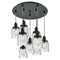 Bell Multi-Pendant shown in the Matte Black finish with a Seedy shade