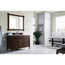 James Martin Brittany 48" Burnished Mahogany Single Vanity with 3 cm Carrara Marble Top 650-V48-BNM-3CAR