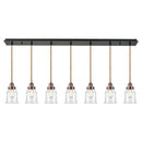 Canton Linear Pendant shown in the Matte Black finish with a Clear shade