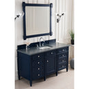 James Martin Brittany 60" Victory Blue Single Vanity with 3 cm Charcoal Soapstone Quartz Top 650-V60S-VBL-3CSP