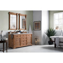 James Martin Savannah 60" Driftwood Double Vanity with 3 cm Carrara Marble Top 238-104-5611-3CAR