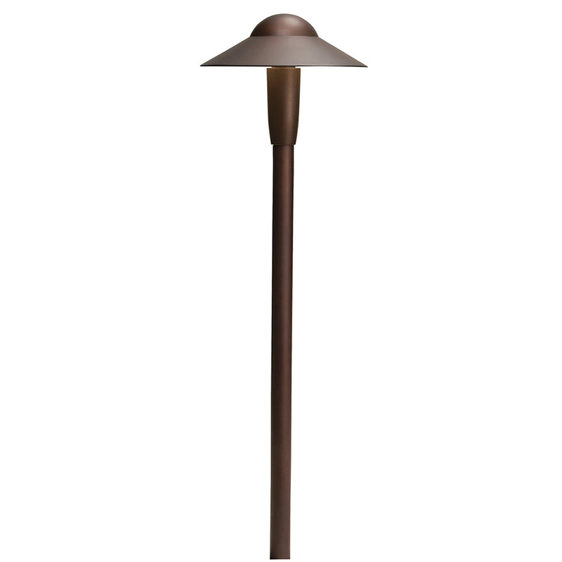 Kichler 6" Dome 2700K LED Path Light Textured Architectural Bronze 15870AZT27R