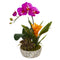 Nearly Natural Orchid Bromeliad and Succulent Artificial Arrangement In Planter
