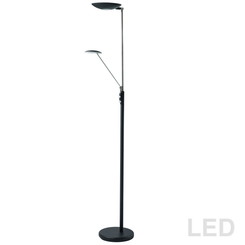 Dainolite Mother and Son Floor Lamp, Black Finish 170LEDF-BK