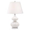 Dainolite 1 Light Incandescent Table Lamp Wh Gl W/ White Shade 180T-WH
