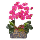 Nearly Natural Phalaenopsis Orchid Artificial Arrangement In Ceramic Vase