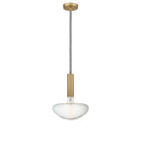 Edison Mini Pendant shown in the Brushed Brass finish