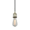 Bare Bulb Cord Set shown in the Antique Brass finish