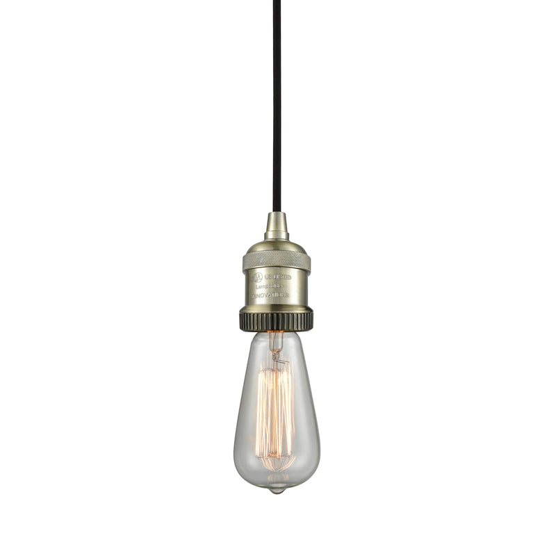 Bare Bulb Cord Set shown in the Antique Brass finish