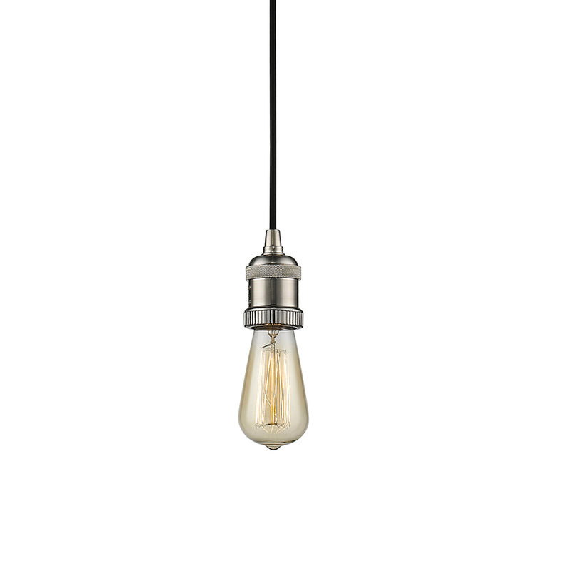 Bare Bulb Cord Set shown in the Brushed Satin Nickel finish