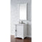 James Martin Providence 26" Single Vanity Cabinet Bright White with 3 cm Classic White Quartz Top 238-105-V26-BW-3CLW