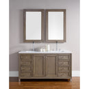 James Martin Chicago 60" Double Vanity Whitewashed Walnut with 3 cm Classic White Quartz Top 305-V60D-WWW-3CLW