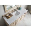 James Martin Bristol 60" Single Vanity Vintage Vanilla with 3 cm Arctic Fall Solid Surface Top 157-V60S-VV-3AF