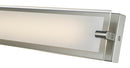 Abra Lighting 29" Vanity MBear Edged Frost Glass Panel HI-Out Dim LED 20027WV-CH