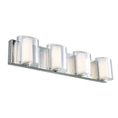 Abra Lighting Curved Clear and Opal Glass Vanity 20049WV-BL