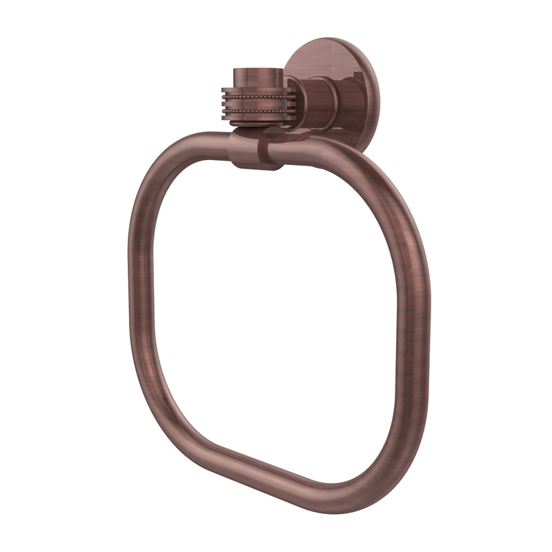 Allied Brass Continental Collection Towel Ring with Dotted Accents 2016D-CA