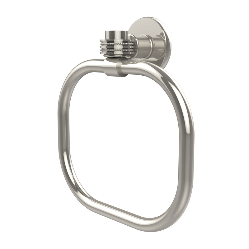 Allied Brass Continental Collection Towel Ring with Dotted Accents 2016D-PNI