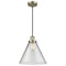 Cone Mini Pendant shown in the Antique Brass finish with a Clear shade