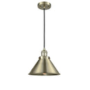 Briarcliff Mini Pendant shown in the Antique Brass finish with a Antique Brass shade