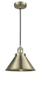 Innovations Lighting Briarcliff 1-100 watt 10 inch Antique Brass Mini Pendant with Antique Brass Briarcliff shades  201CABM10AB