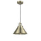 Briarcliff Mini Pendant shown in the Antique Brass finish with a Antique Brass shade