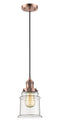 Innovations Lighting Canton 1-100 watt 6 inch Antique Copper Mini Pendant with Clear glass 201CACG182